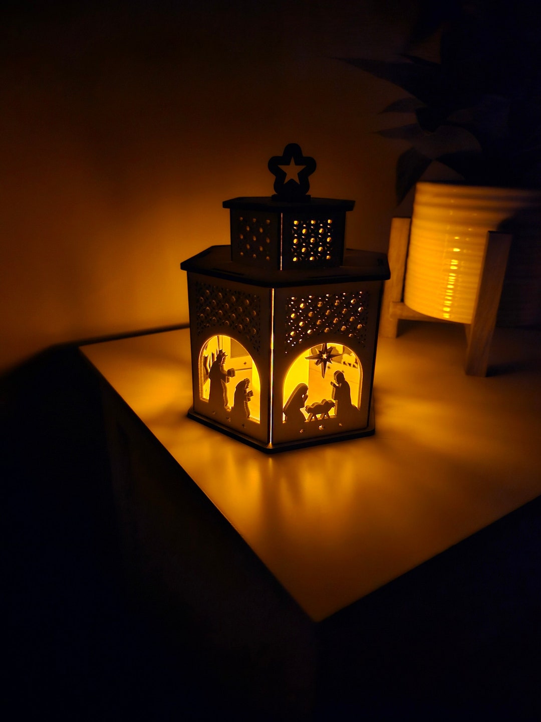 Nativity Scene Candle Holder Etsy