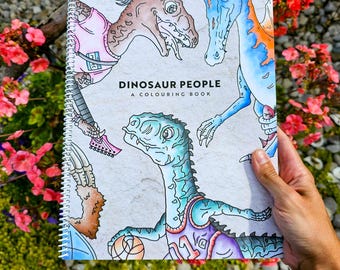 Dinosaurier Malbuch Für Unterhaltung, Bildung, Kunst und Handwerk, Kinderbücher, Geschenke. Lerne Fun Dino Facts mit freundlichen Charakteren