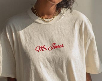 Custom Embroidered Bride T-Shirt | Custom Bride Shirt, Womens Custom Bride to Be Shirt, Personalised Bride Gift, Bride to Be Gift