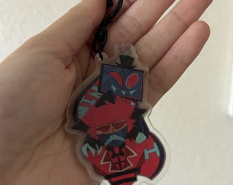 Hazbin Hotel- I WIN Vox and Alastor acrylic Keychain