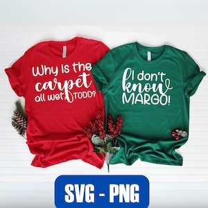 Férias de Natal Todd e Margo SVG PNG Conjunto de 2