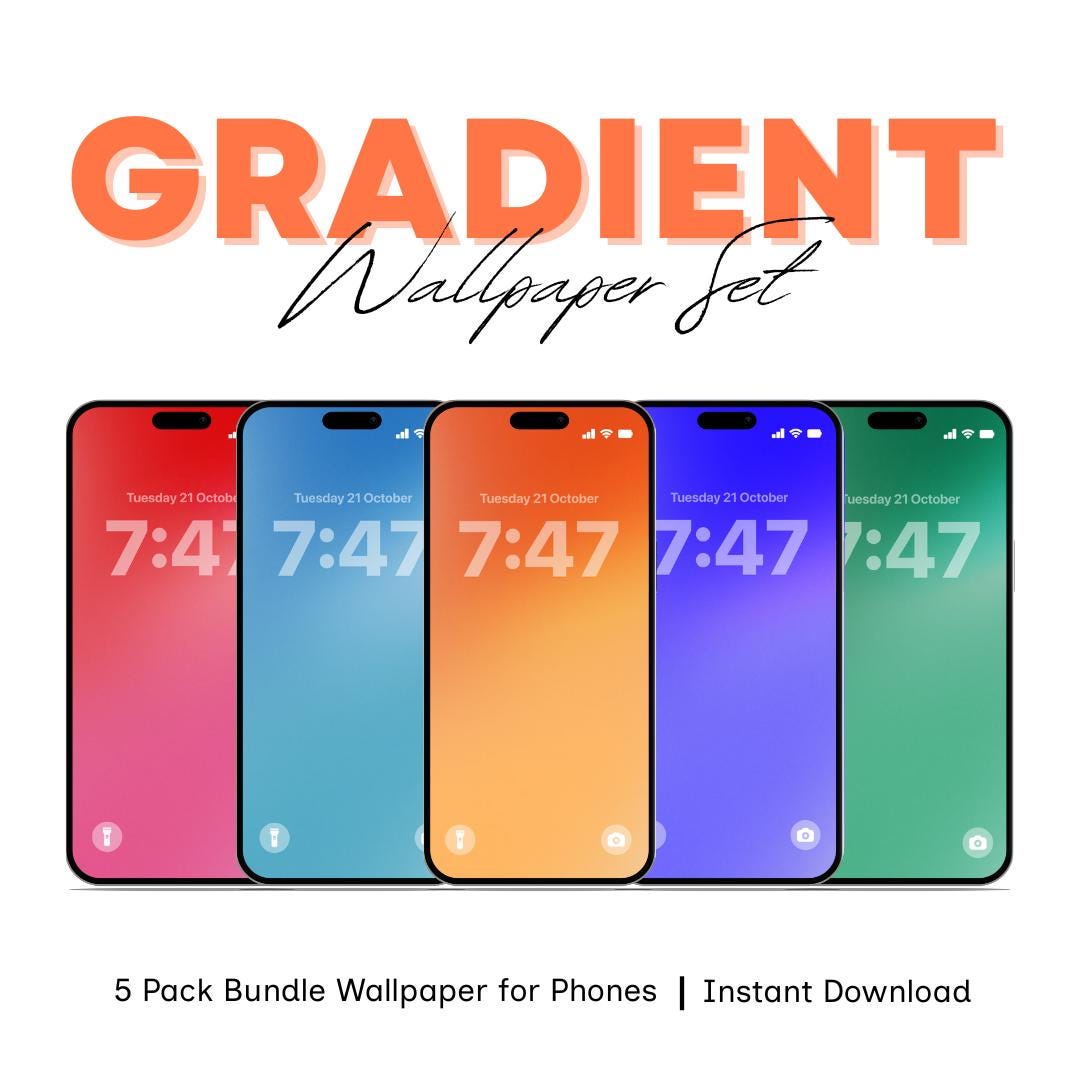 Minimal Gradient Wallpaper Pack | Modern Abstract Phone Backgrounds