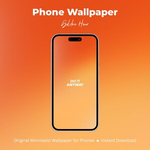 Farbverlaufstapete Warmer Sonnenuntergang - Beruhigender ästhetischer Telefonhintergrund (Digital)