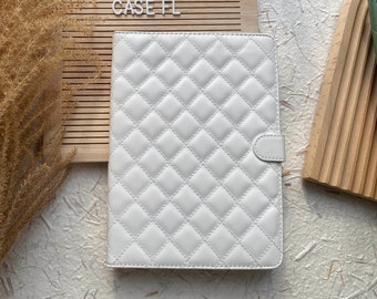 Elegante funda para iPad de cuero blanco, funda para iPad Air, Pro 2022, iPad Air 5, iPad Air4, funda de cuero para iPad mini 6, funda para iPad pro 12.9, regalos únicos