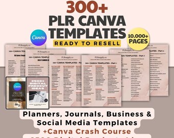 Mais de 300 modelos de agenda Canva com MRR, diários e mídias sociais (produtos digitais)