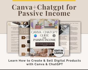 PLR Chatgpt Canva Course for Passive Income Master Resell Rights Done for You Course Canva Guide Template PLR Digital Products Etsy Sellers