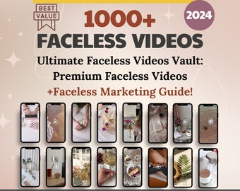 PLR Faceless Videos with Master Resell Rights, MRR PLR Digital Products Done For you to Sell On Etsy with Faceless Marketing Guide & Reels