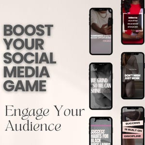 May include: A collage of six smartphone screens with motivational quotes and images. The quotes include "Confidence is key", "Confidence leads to bigger opportunities", "We grind so we can shine", "Don't wish just work", "Success habits for black boss ladies", and "Success is built on discipline".