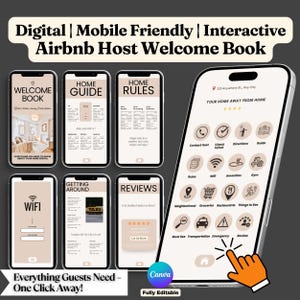 Airbnb Guest Book Template Airbnb Welcome Book Host Guide Digital Book Guide Signage Mobile Book Template Guestbook Airbnb Rules Host Signs