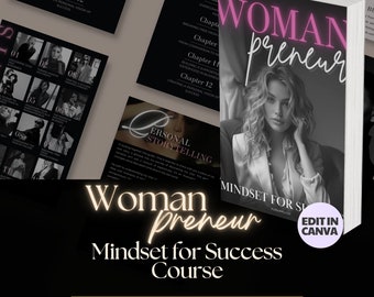 Woman Entrepreneur Ebook: Mindset for Success PLR, MRR (Canva Template)