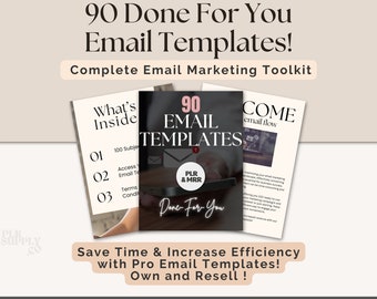 90 Done-For-You Email Templates | PLR & Master Resell Rights