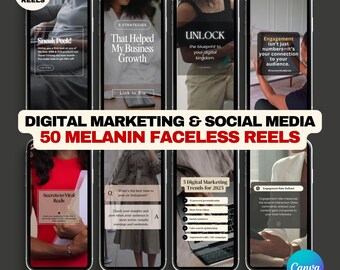 Faceless Melanin Instagram Reels: Digitales Marketing für schwarze Frauen (PLR/MRR)