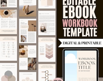 90-Page Canva Ebook Template: Minimalist Coaching Workbook (PLR)