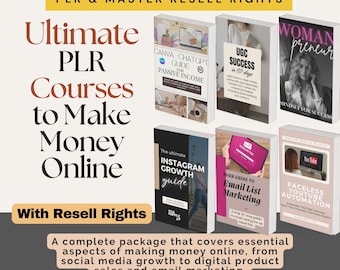 PLR Courses Bundle: Canva Templates, Faceless Marketing (MRR)