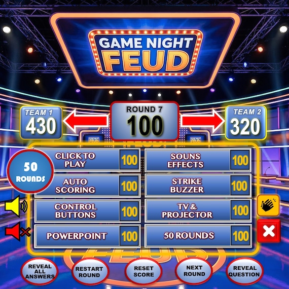 Friendly Feud Game Night, Office Party & Family Reunion Group Games for Adults and Families, Powerpoint