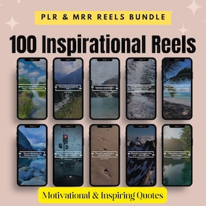 May include: A collage of 10 inspirational quote reels for social media. Each reel features a different scenic background with a motivational quote overlaid on the image. The quotes include: "Believe you can and you're halfway there." - Theodore Roosevelt, "Dream big, start small, act now." - Unknown, "Don't just exist,  live." - Unknown, "The harder you work, the luckier you get." - Gary Player, "Morning is the best time to start fresh." - Unknown, "You can't control what you get, but you can control what you do with it." - Unknown, "Don't compare your beginning to someone else's middle." - Unknown, "I didn't come this far to only come this far." - Unknown, "Dreaming is contagious. Pass it on." - Albert Schweitzer, "Try positivity, with hard work, it makes it happen." - Unknown