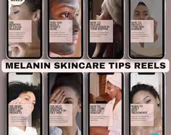 Melanin Skincare Instagram Reels: Black Women Beauty Tips (PLR & MRR)