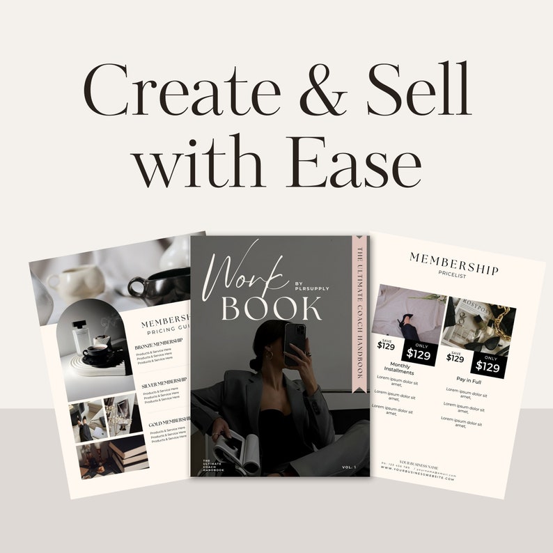 Ebook Template Coaching Workbook Canva Template Master Resell Rights ...