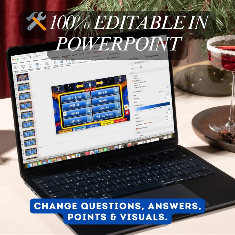 Friendly Feud Family Game Night, Editable Powerpoint Game Show with Auto Score, Party Games for Adults & Families image 8