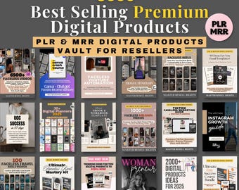 Mais de 5.000 produtos digitais PLR/MRR: Direitos de revenda de cursos de marketing PLR