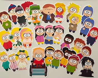 South Park Stickers stan, Kyle, Cartman, Kenny, Wendy, Butters