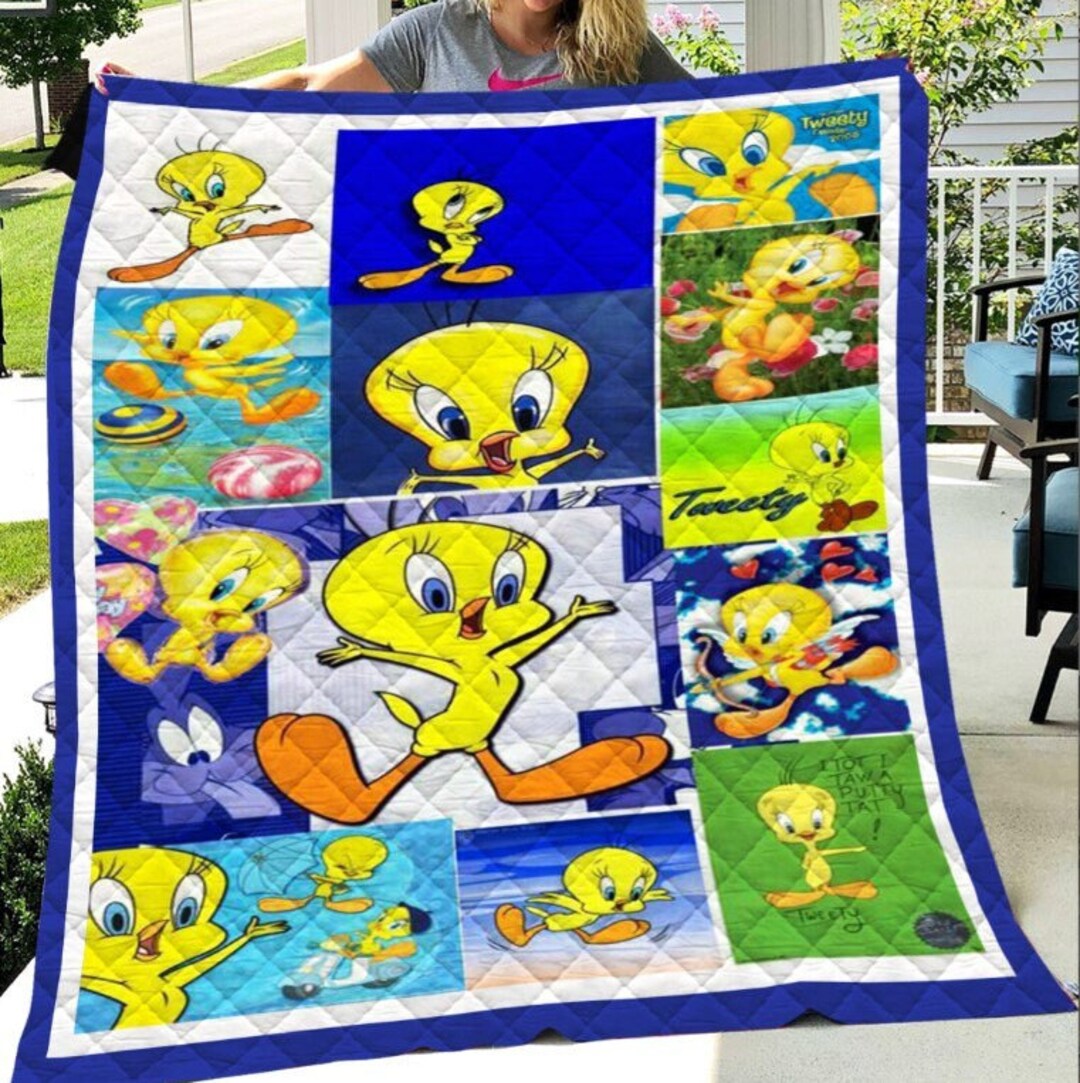 Tweety Bird Blanket Tweety Bird Quilt Blanket Tweety Bird Etsy