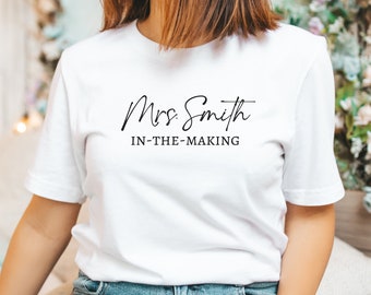 Custom Bride Shirt, Personalized Engagement Shirt, Personalized Wedding Shirt, Custom Future Mrs Shirt, Married Couple Gift, Fiance Shirt