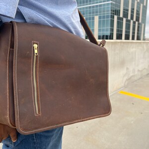 Leather Messenger Bag
