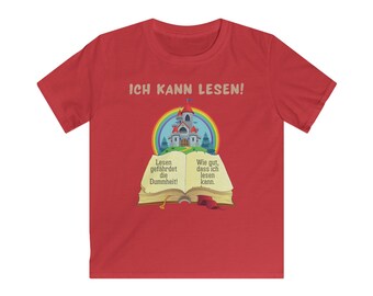 Lesen, Ich Kann Lesen, Leseliebe, Bücherliebe, Bücherwurm, Kinder Shirt, Geburtstagsgeschenk, Geburtstagsshirt, Geschenk Kind, Kind Geschenk