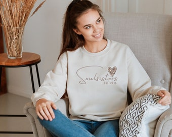 Schwester Geschenk, Geschenk Schwester, Schwester, Beste Freundin, Bff, Freundin Pullover, Personalized Gift, Soulsisters, Soulsister