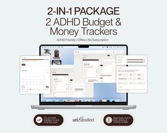 Both Ways, Two Simple Money Trackers in One | Daily Budget Web App + Weekly Budget Web App | ADHD Friendly, Works Offline