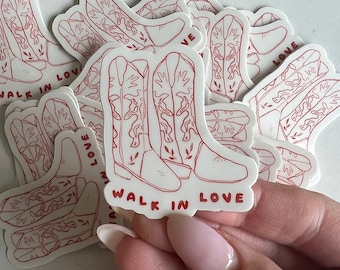 Walk in Love Sticker | Bible Verse Stickers | Faith stickers | Christian stickers | Water bottle sticker