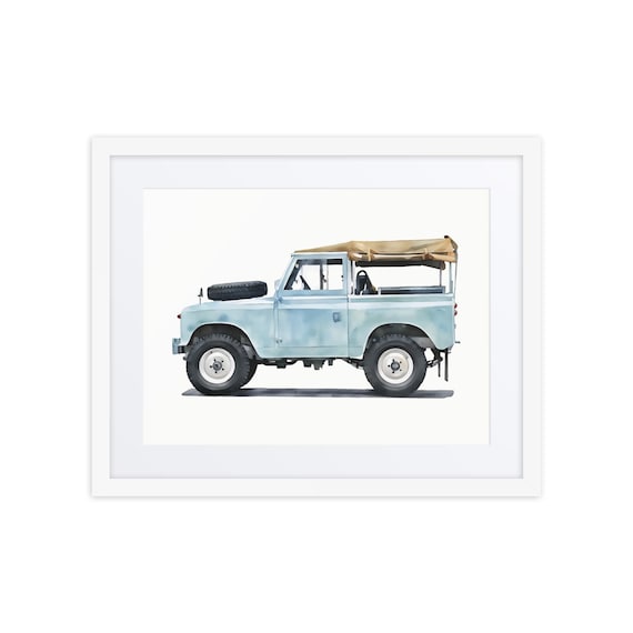 Watercolor Off Road Truck Print: Gray Euro Style Automotive Art (Digital Download) 0063