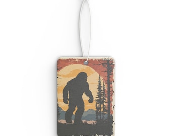 Sasquatch Car Air Freshener | Retro Bigfoot Design for Rearview Mirror