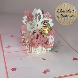JIJ KIES! 3D-pop-upkaart Sakura Cherry Blossom • Kaarten voor elke gelegenheid • Love You • Verjaardagskaart• Jubileum • Bedankkaart