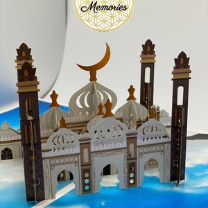 Cadeau pop-upkaart islam • 3D-pop-upkaart moslim • Speciale islamkaarten • moslimzegen • Pop-upkaart Eid Mubarak • Eid Mubarak-cadeaugroet