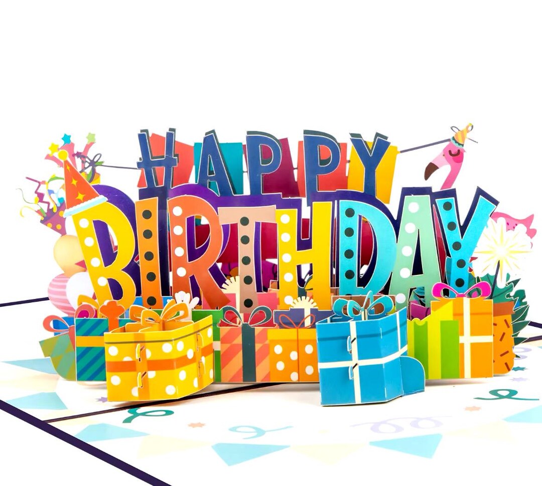 Happy Birthday 3D Pop up Card • Special 3D Birthday Cards - Etsy