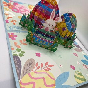 Joyeuses Pâques carte pop-up 3D cartes spéciales cadeau carte de Pâques