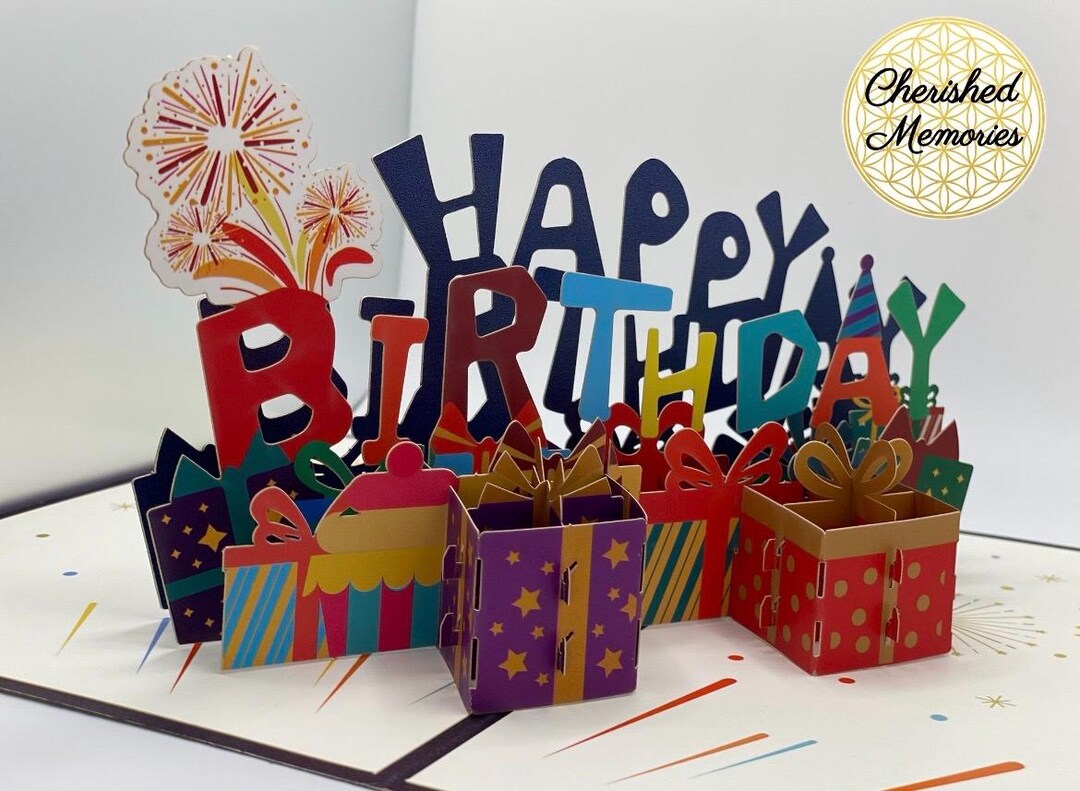 Happy Birthday 3D Pop up Card • Special 3D Birthday Cards - Etsy