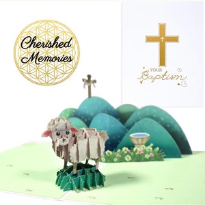 Cartes spéciales Baptême pop up 3D