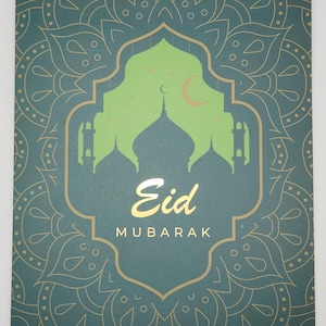 Carte cadeau islamique pop-up • Carte pop-up 3D musulmane • Cartes spéciales Islam • Bénédiction musulmane • Carte pop-up Eid Mubarak • Cadeau de voeux Eid Mubarak