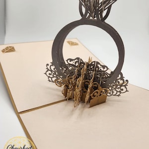 Carte pop-up 3D de mariage • Carte pop-up 3D de fiançailles • Carte pop-up 3D de mariée • Carte de voeux spéciale félicitations