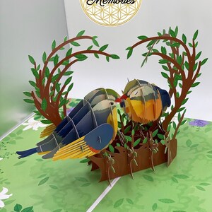 Pop-up 3D tourtereaux • carte 3D pour la Saint-Valentin • anniversaire • proposition de mariage • anniversaire • je t'aime • merci • carte pensée à vous • romance •