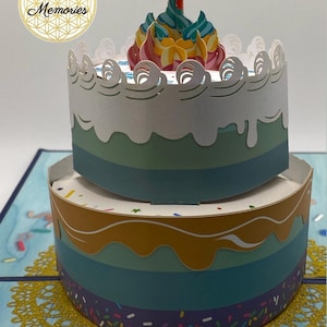 Gâteau de joyeux anniversaire carte pop-up 3D cartes-cadeaux spéciales anniversaire