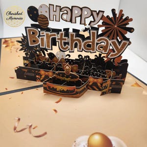 Carte pop-up 3D joyeux anniversaire