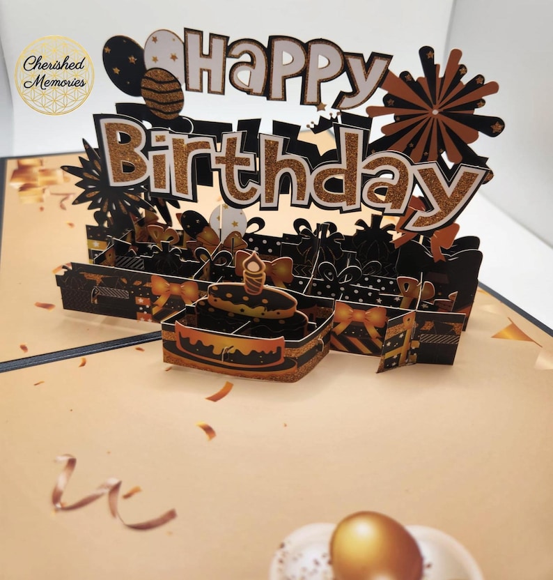 Happy Birthday 3D Pop up Card - Etsy