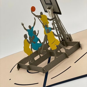 Basketball Karte 3D Pop Up • Sport Pop Up Karte • Basketball Player Karten 3D Pop Up