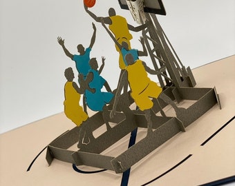 Basketball Player 3D Pop Up Card • Sports Gift