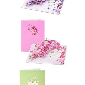 YOU CHOOSE! Orchid 3D pop up card • orchids 3D pop up •  good fortune • birthday card thank you card Any occasion