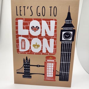 Carte pop-up 3D Londres Angleterre • Carte pop-up 3D voyage • Carte pop-up 3D vacances Carte 3D vacances • Carte 3D Rentrée